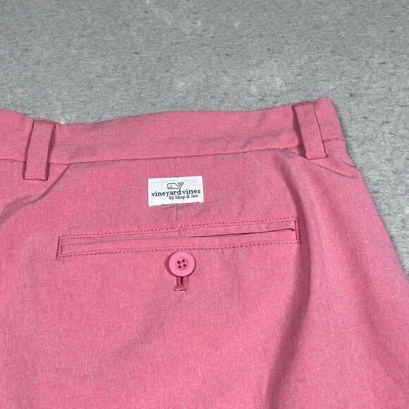 Vineyard Vines Shorts Mens SZ 38 Sailors Red/Pink Salmon Performance Inseam 9” - Picture 9 of 14
